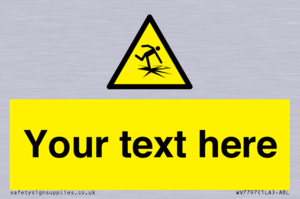 Custom warning thin ice